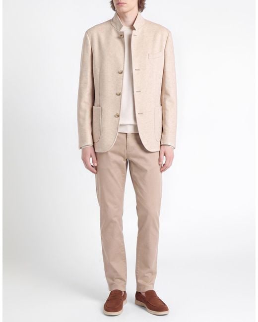Fedeli Natural Blazer Cashmere for men