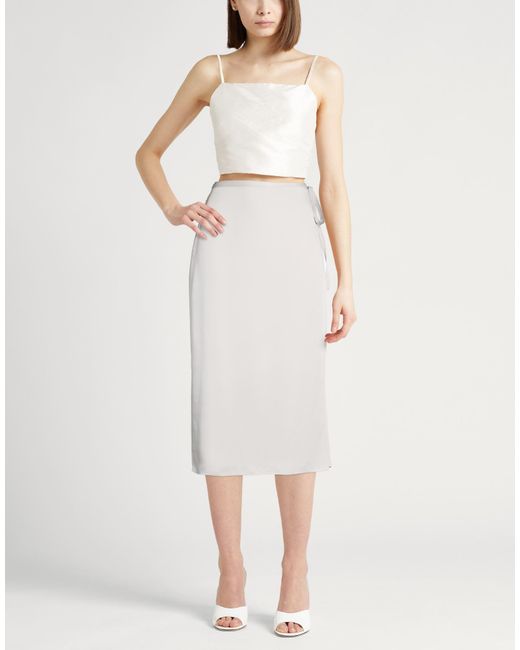 Theory White Midi Skirt
