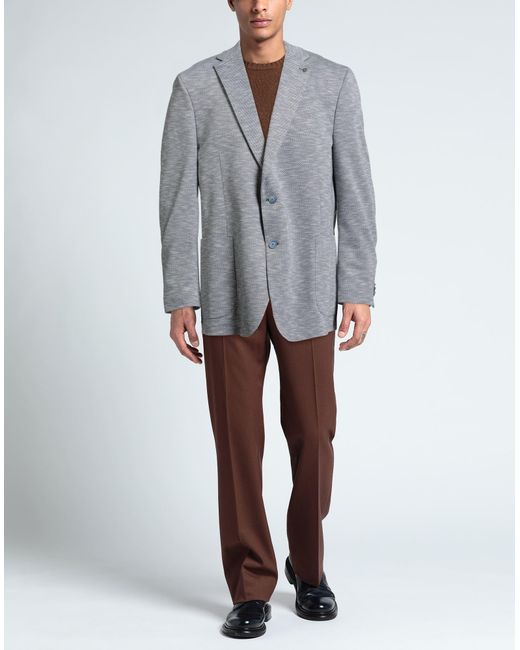 DIGEL Gray Blazer Polyester, Cotton for men
