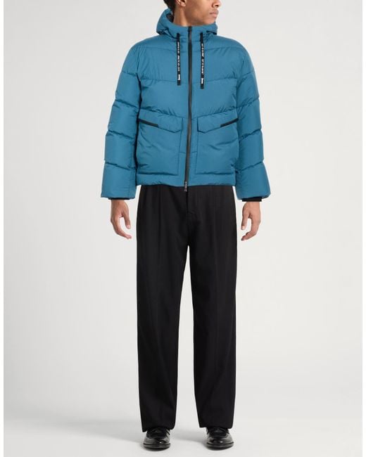Herno Blue Laminar Puffer Polyester, Ptfe for men