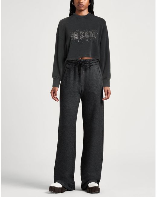 MSGM Black Charcoal Sweatshirt Cotton