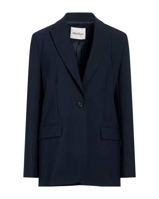 Ottod'Ame Blue Midnight Blazer Polyester, Virgin Wool, Elastane