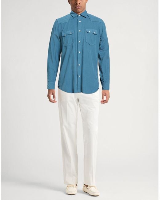 Lardini Blue Shirt Cotton for men