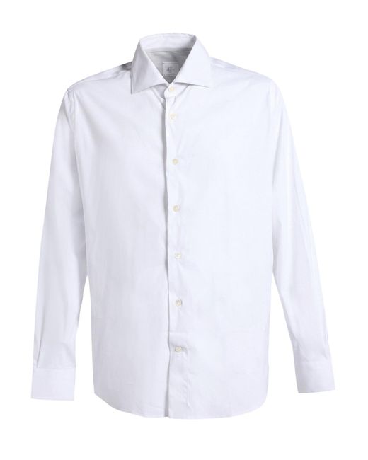 Eleventy White Shirt Cotton, Polyamide, Elastane for men