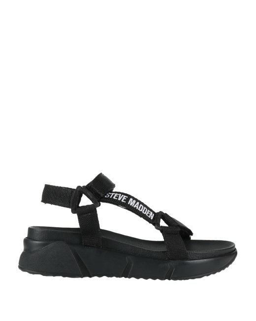 Steve Madden Black Sandals Textile Fibers for men