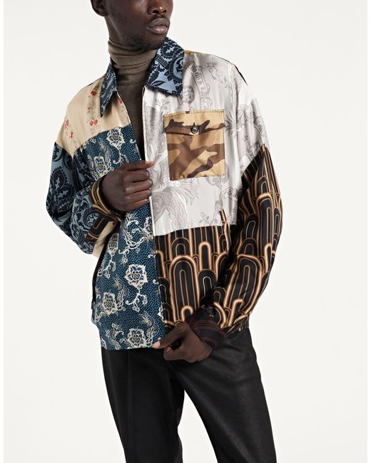 Dolce & Gabbana Blue Jacket Silk for men