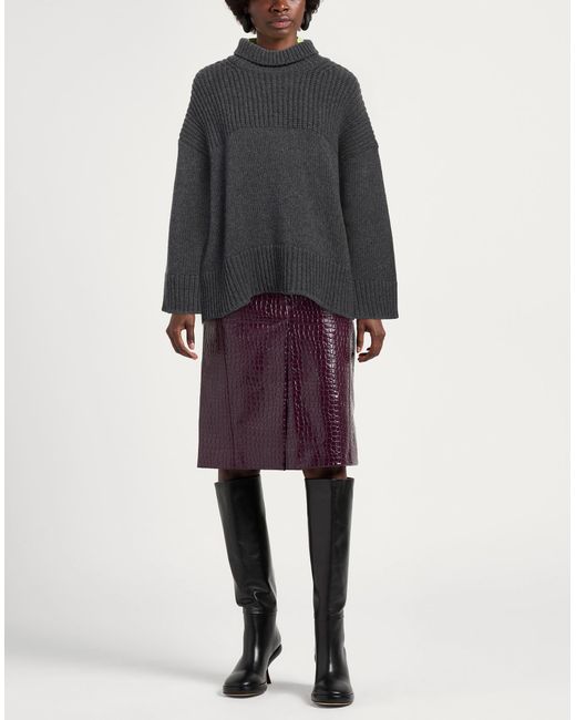 Dondup Gray Turtleneck Wool, Cashmere