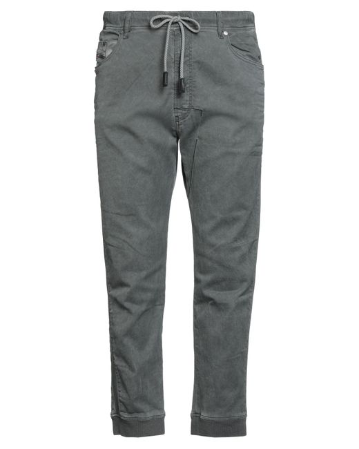 DIESEL Gray Pants Cotton, Polyester, Elastane for men
