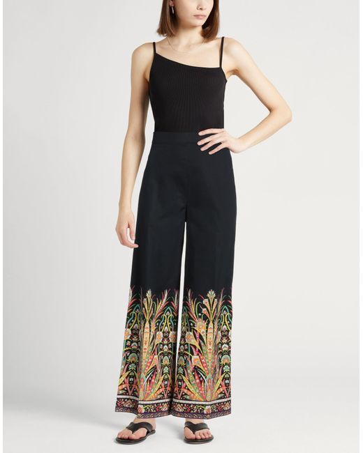 Etro Blue Pants Cotton, Elastane