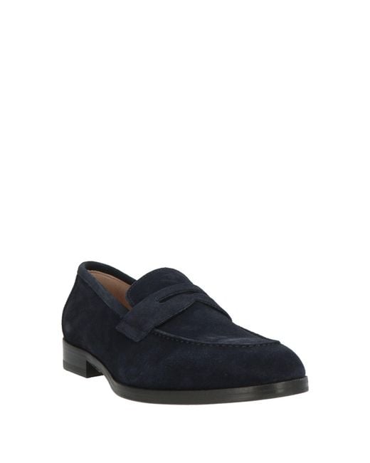 Testoni Blue Midnight Loafers Calfskin for men