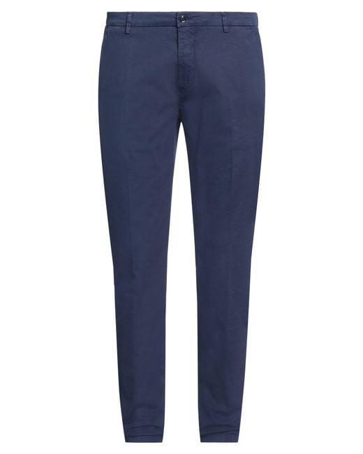 Yan Simmon Blue Pants Cotton, Elastane for men