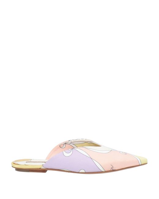 Emilio Pucci Pink Mules & Clogs Textile Fibers