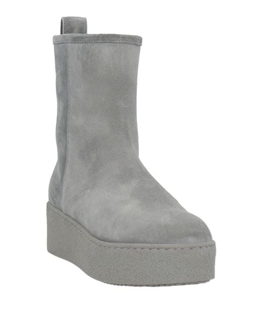 Agnona Gray Ankle Boots