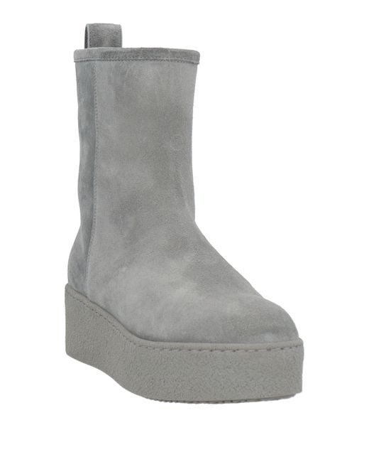 Agnona Gray Ankle Boots