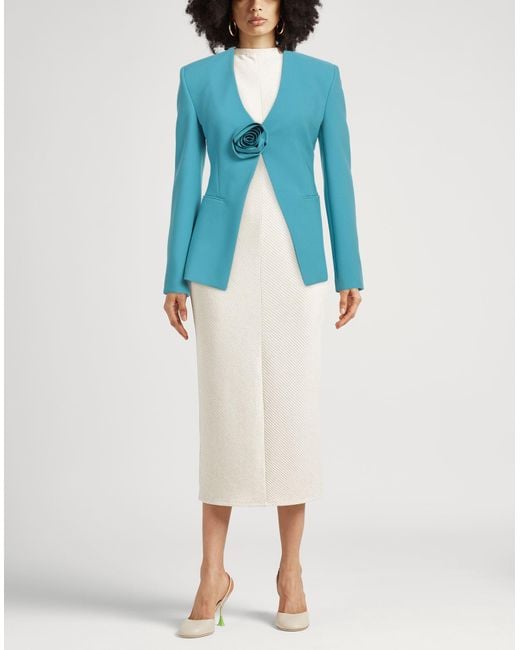 Blumarine Blue Jacket Polyester, Elastane