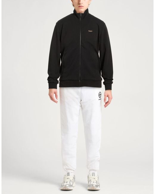 Woolrich Black Sweatshirt Cotton, Polyester, Elastane for men