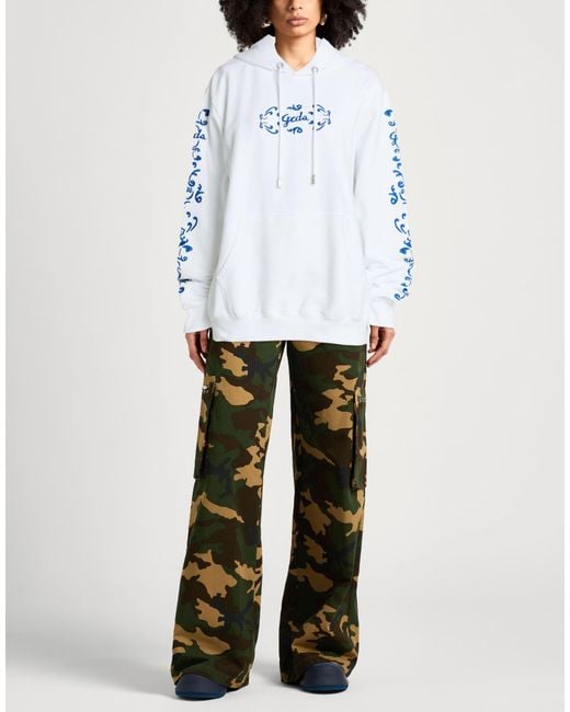 Gcds Blue Sweatshirt Cotton