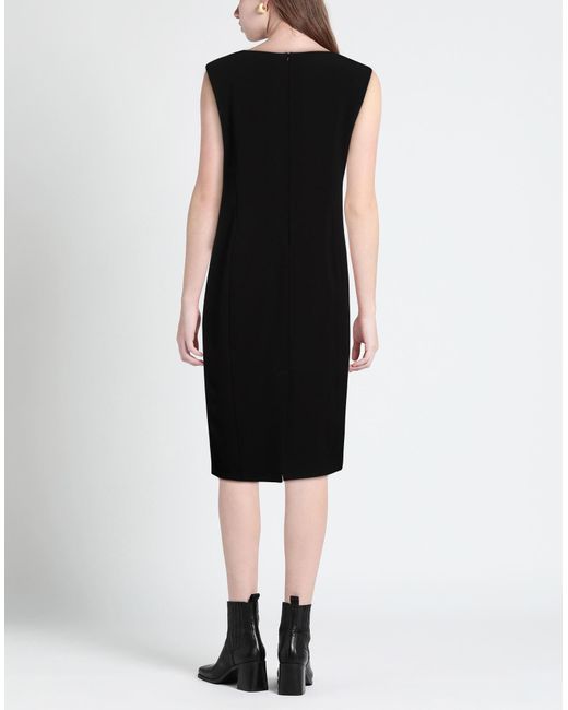Liu Jo Black Midi Dress Polyester, Elastane