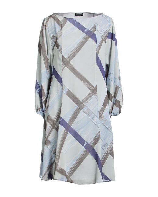 Emporio Armani Blue Light Mini Dress Silk