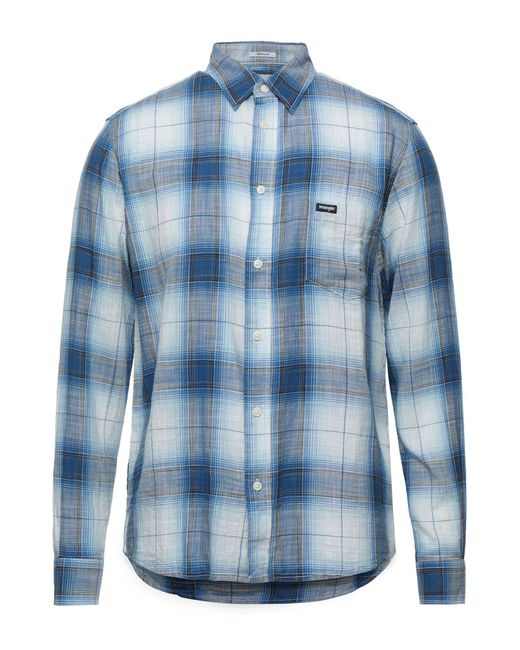 Wrangler Cotton Shirt in Blue for Men 