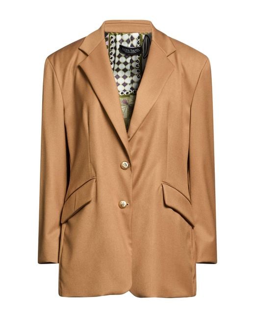 Nora Barth Brown Blazer Polyester, Viscose, Cotton, Elastane