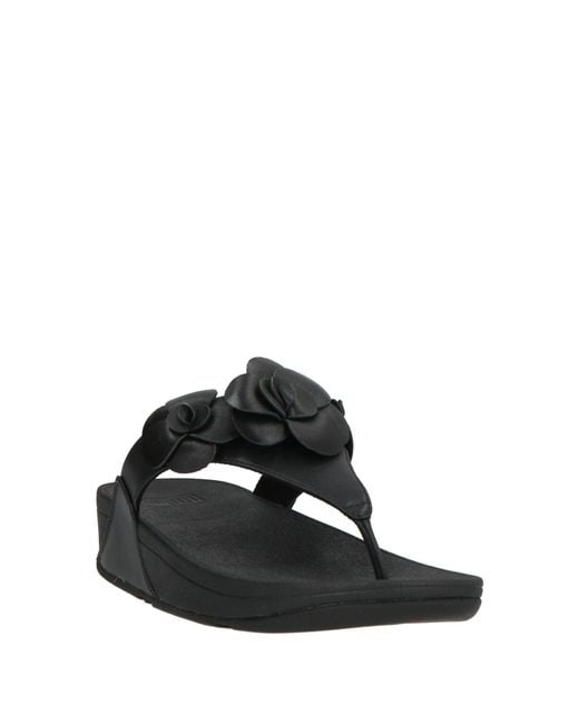 Fitflop Black Thong Sandal Synthetic Material