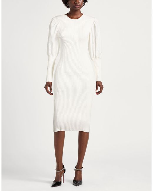 Elisabetta Franchi White Midi Dresses
