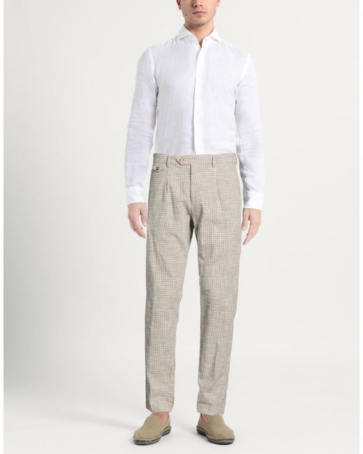 Cruna Gray Pants Cotton, Polyester for men