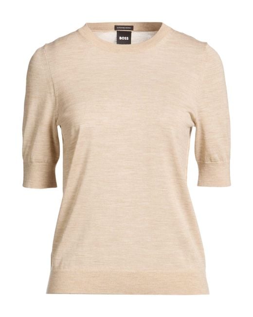 Pullover Boss en coloris Natural