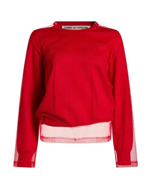 Comme des Garçons Red Sweater Wool