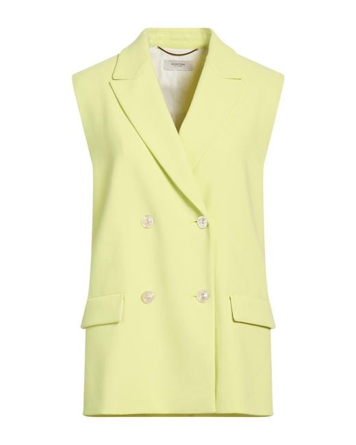 Agnona Yellow Lime Blazer Cotton, Viscose, Elastane