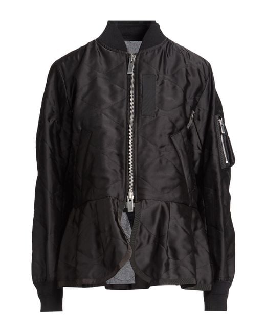 Sacai Black Jacket Nylon, Polyester