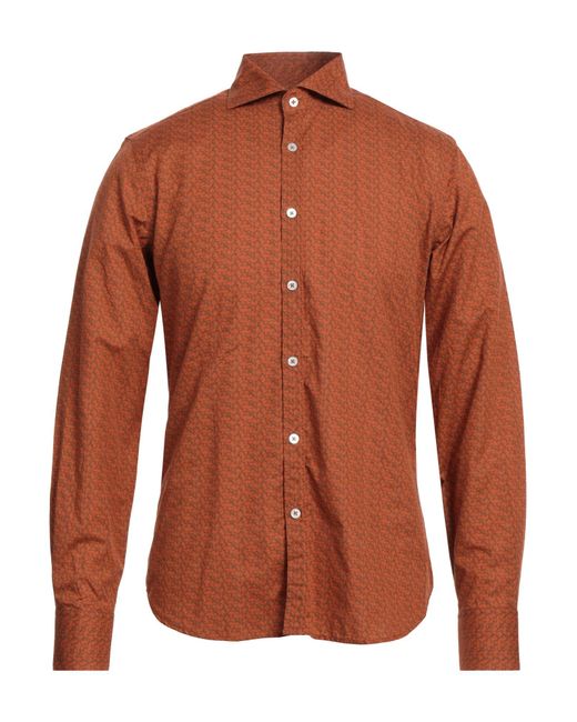 Camisa Canali de hombre de color Brown