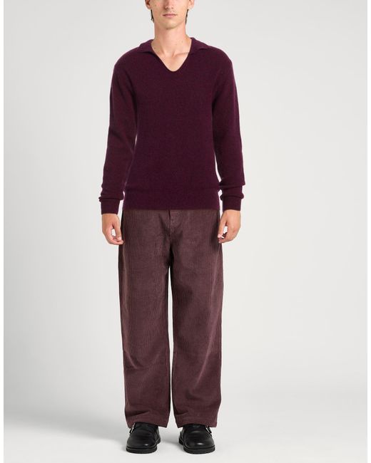 Officina 36 Purple Plum Sweater Polyamide, Alpaca Wool, Virgin Wool, Elastane for men