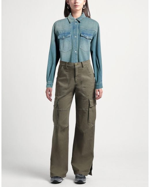 Soallure Blue Slate Denim Shirt Cotton