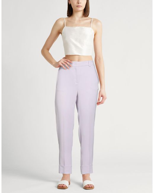 Peserico Purple Pants Viscose, Elastane
