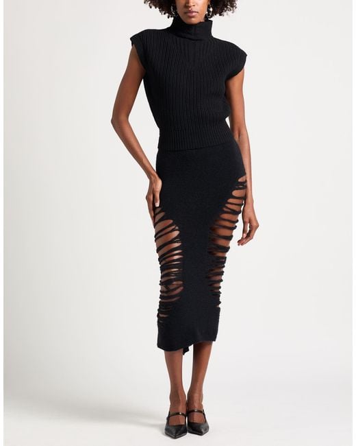 Rick Owens Black Turtleneck Virgin Wool