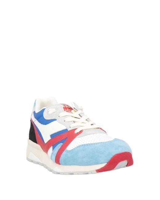 Diadora Blue Sneakers Leather, Textile Fibers for men