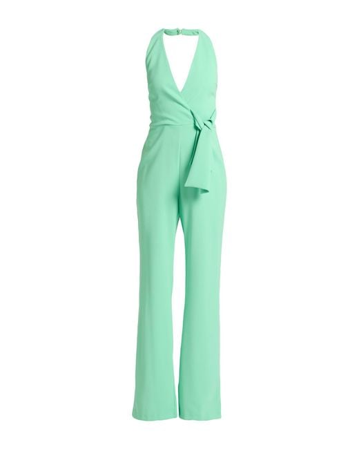 Pinko Green Jumpsuit Polyester, Elastane