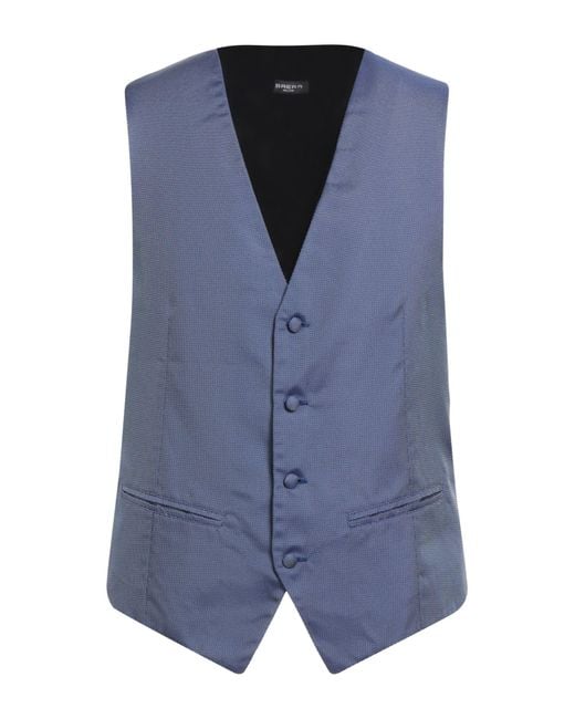 Brera Orologi Blue Tailored Vest Silk for men