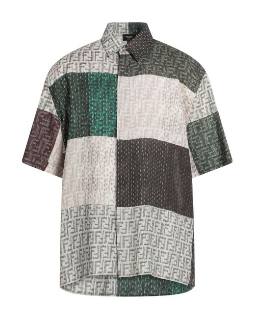 Fendi Multicolor Ff Patch Shirt for men