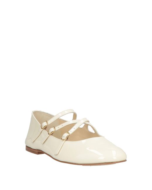 Céline White Ivory Ballet Flats Calfskin