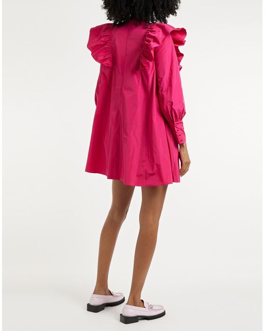 RED Valentino Pink Fuchsia Mini Dress Polyester