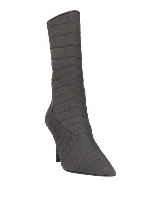 Yeezy Gray Ankle Boots Calfskin