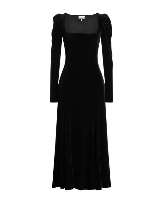 Ganni Black Midi Dresses