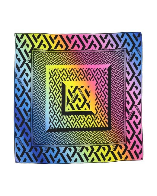 Versace Green Scarf Silk