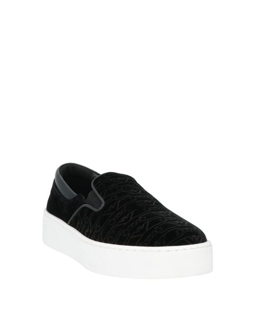 Emporio Armani Black Sneakers Textile Fibers, Leather