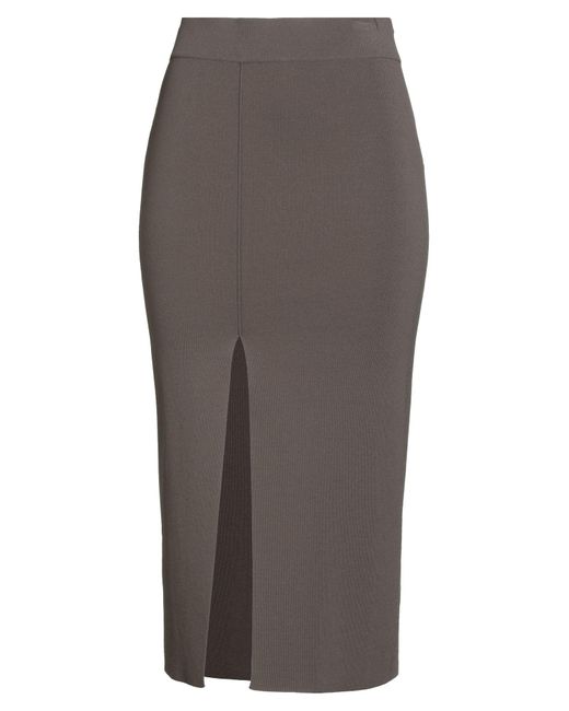 Alpha Studio Brown Midi Skirt