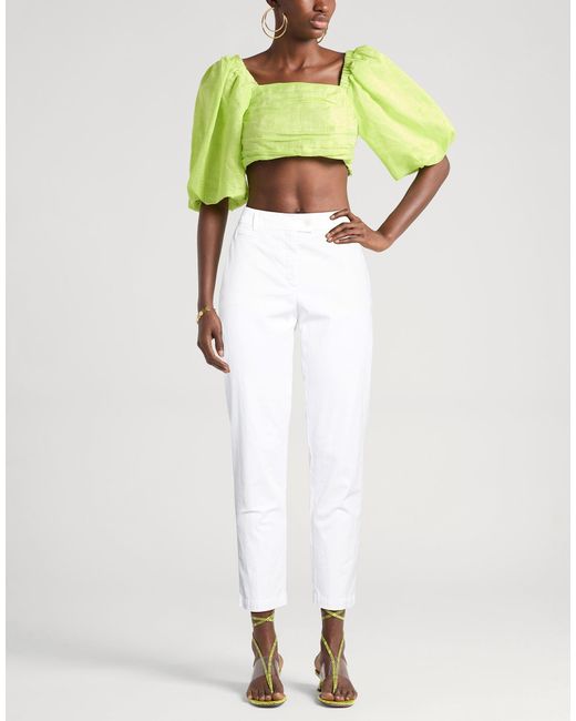 Seductive White Pants Lyocell, Cotton, Elastane