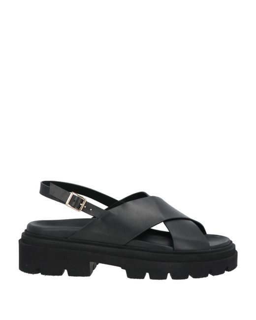 Santoni Black Sandale